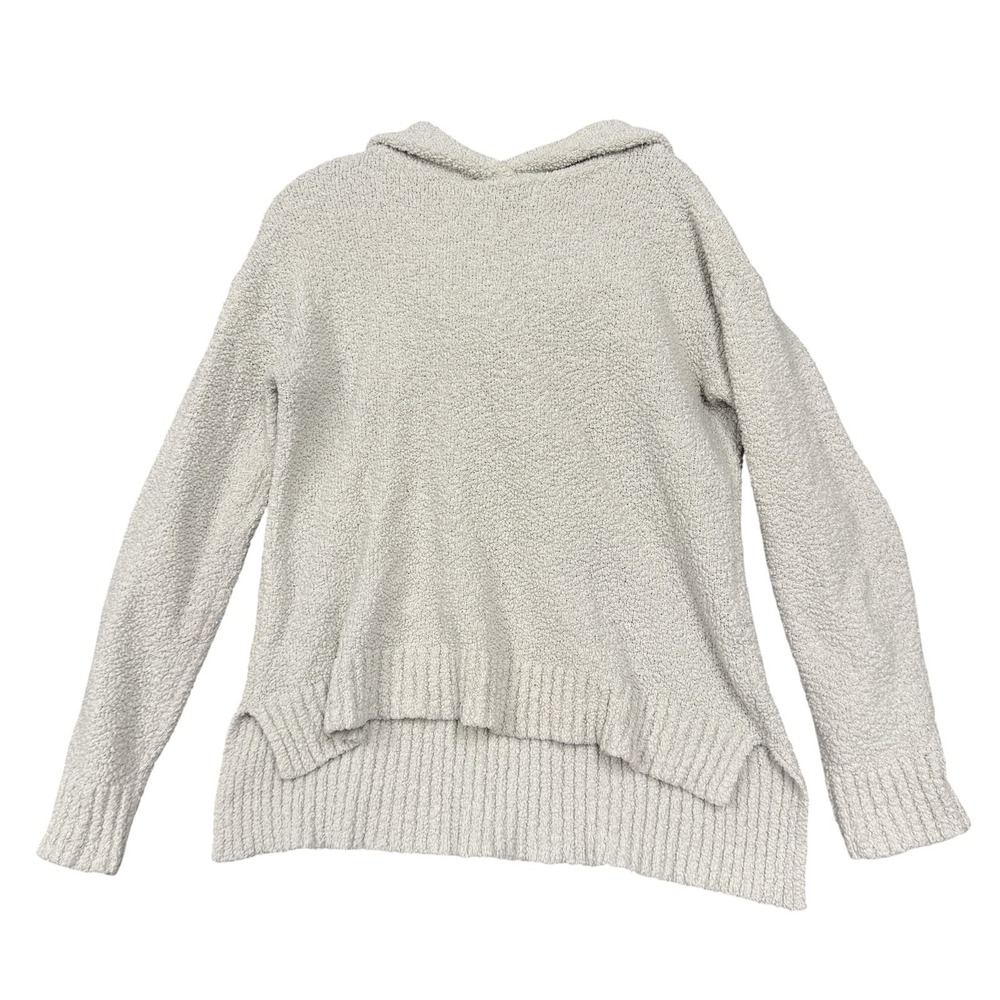 UGG Sweater Womens Medium‎ White Cozy Fleece Hooded V Neck Pullover 1112830